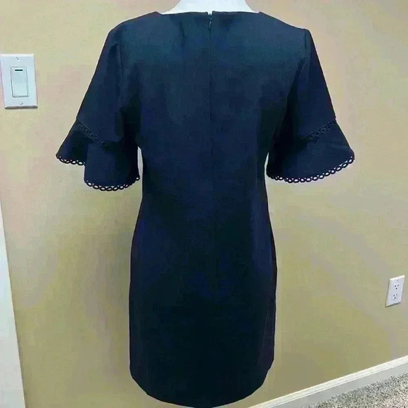 Loft Puff Sleeve Navy Dress - Picture 4 of 7